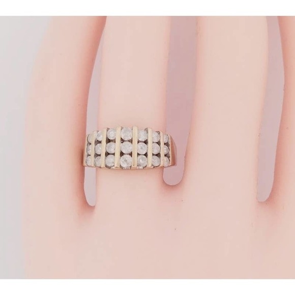 DIAMOND BAND REAL DIAMONDS 10K GOLD Size 6,7,8 - Picture 4 of 12